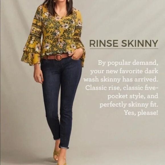 Cabi Rinse Skinny #5493 Dark Wash 6 - Picture 1 of 5